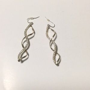 Long diamond earrings